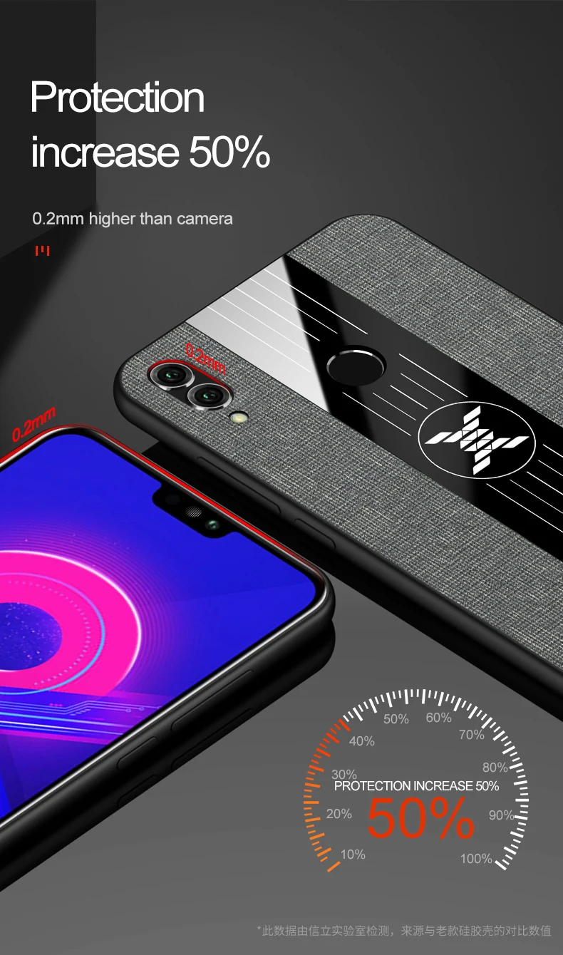 Для huawei honor 8X 7X 6X чехол Роскошный Жесткий тканевый с кольцом магнитный штатив тонкий защитный чехол для huawei honor 8X max honor 7x