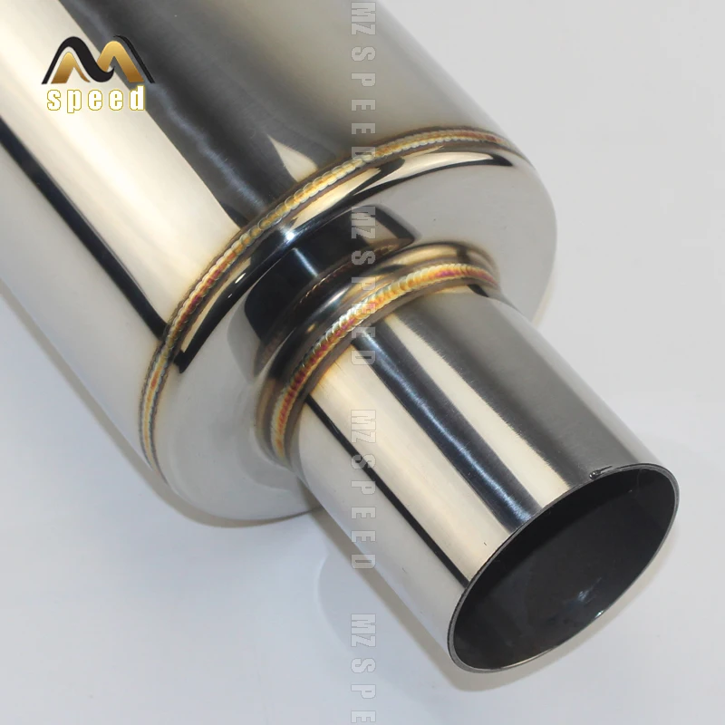 Автомобильная выхлопная труба 51 мм вертикальный барабан для автомобиля задних