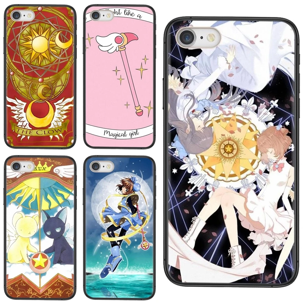 Для Xiaomi Redmi 9 8 7 K40 9A 9C Pro Plus Nfc K30 K20 Cardcaptor Sakura Designs дешевые мужские черные трендовые Etui