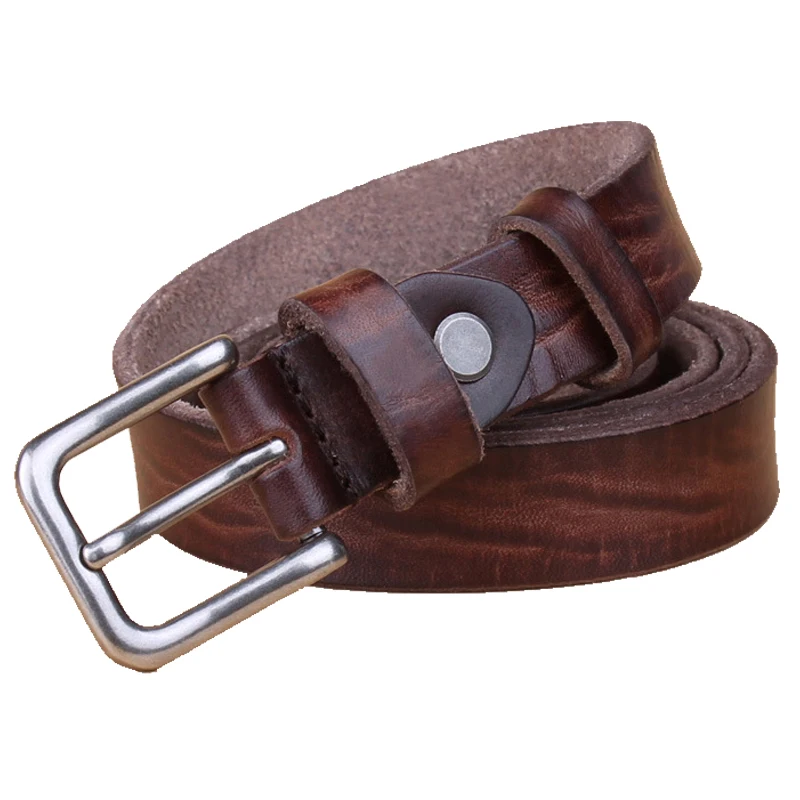 Good Quality Lady's Top-Grain One Piece Leather Jean Belts For Women  Genuine Leather Belts with  Zinc AlloyBuckle