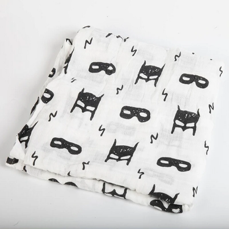 

Newborn Blanket Baby Summer 100% Muslin Cotton Duble Layer Baby Towel Baby Swaddle Infant Wrap 120x120cm