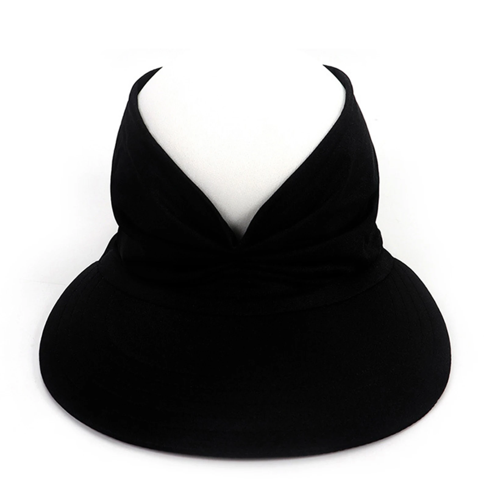 

Beach Hat Cap Hollow Top Hat Beach Hat Elastic Hollow Spring Summer Solid Visor Sun Hat Elastic Beach Hat for Women