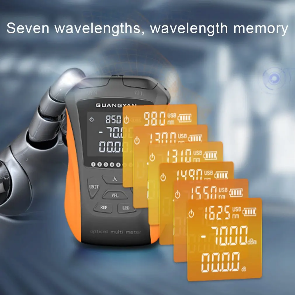 

G8-SGS211 Rechargeable Optical Power Meter 15km -70+10 Multi-function Five In One Red Light Integrated Machine