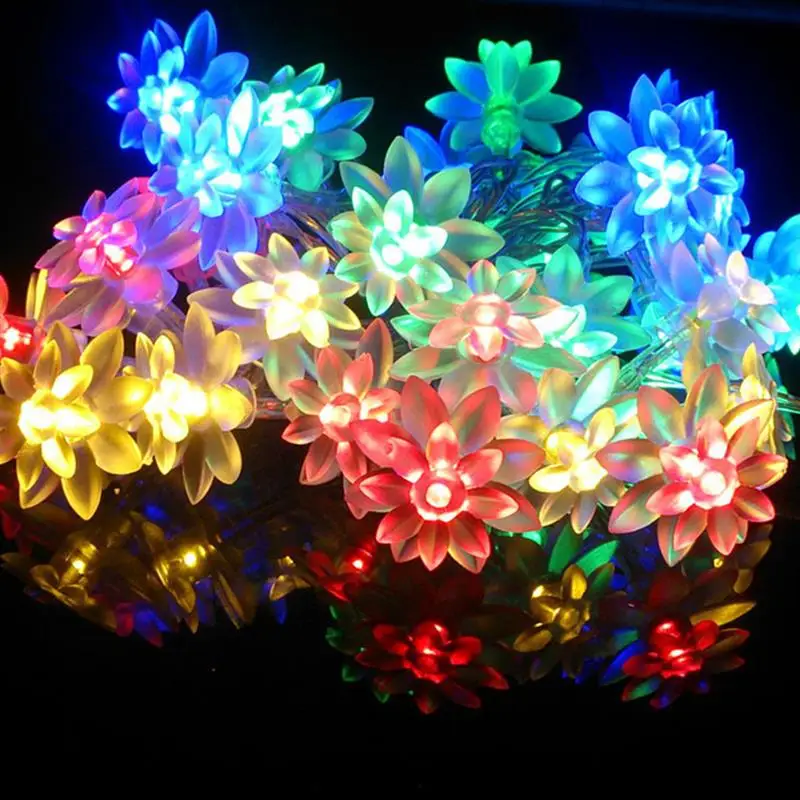 

Solar String Lights Flower Festoon Decorative Waterproof Light Lighting Decors for Outdoor Christmas Wedding Garden Fence