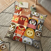 merry christmas cushion cover north american owls printed 4545cm christmas pillowcase gifts xmas cushion decorative for home