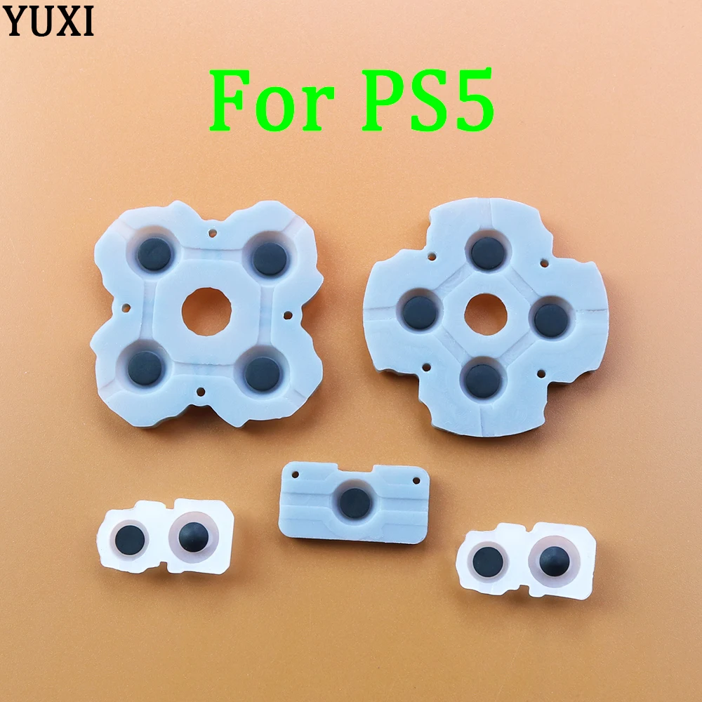 

YUXI For PS5 PS5 Silicone Conductive Rubber Pad Adhesive Keypads Silicone pad for ps5 controller button rubber pad