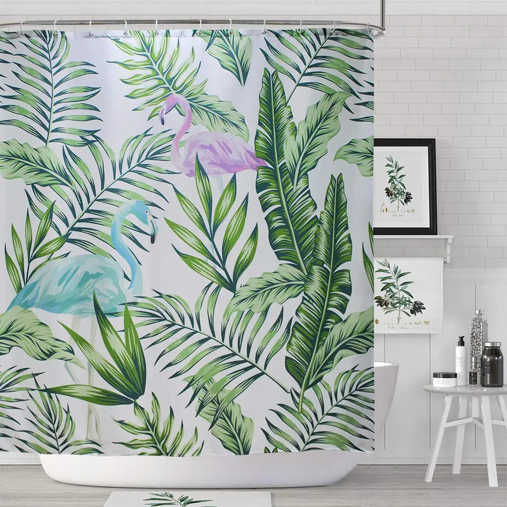 Тканевая водоотталкивающая сверхпрочная занавеска для душа в стиле