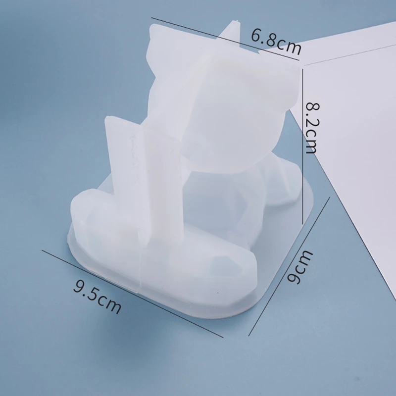 

DIY Bear Resin Mold Three-Dimensional Geometric Bear Crystal Epoxy Mold Decoration Cartoon Little Bear Silicone Mold