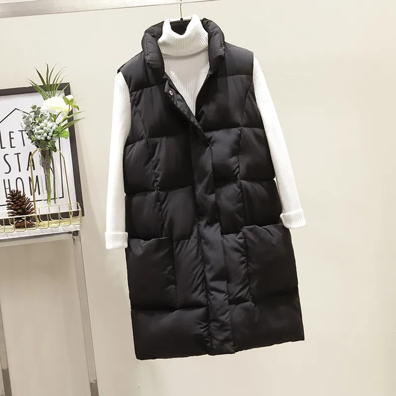 Women Vest Winter Jacket Pocket Coat Warm Casual Cotton Padded Female Slim Sleeveless Waistcoat | Женская одежда