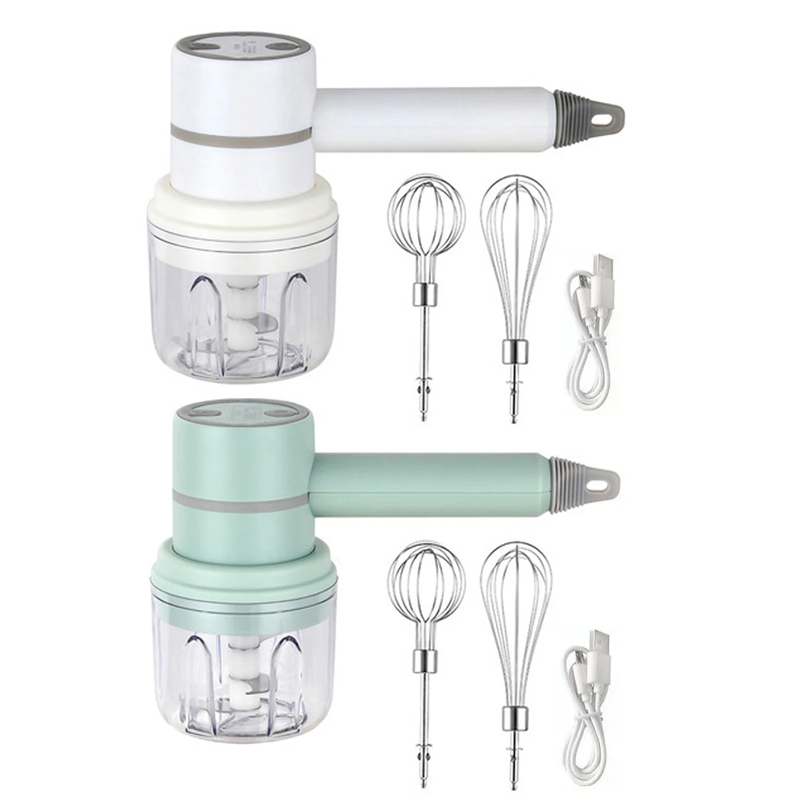 

3-Speed Immersion Hand Blender With 2 Whisk Attachments For Soup Quickly Whisk Eggs Kitchen Tool Household Baking Cream steady
