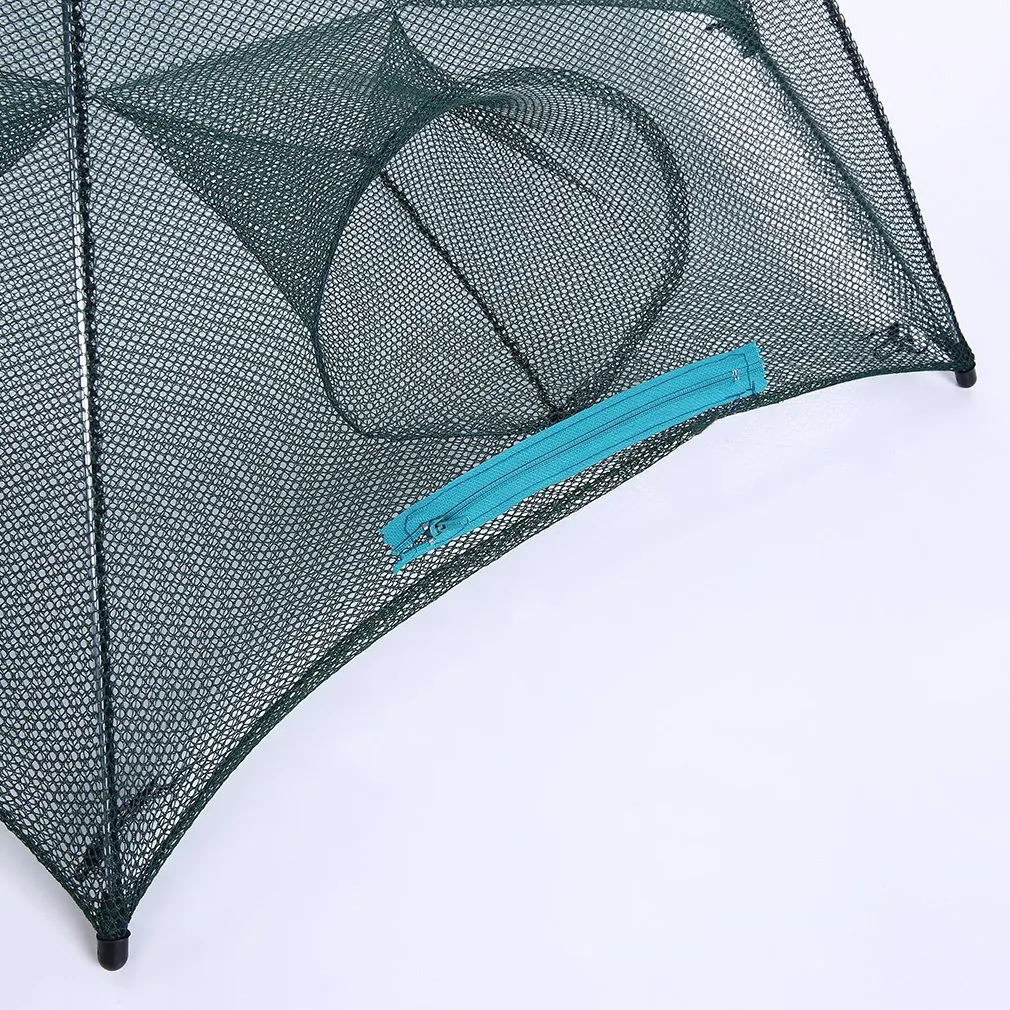 

6 Hole Folded Fish Net Portable Automatic Fishing Shrimp Trap Fishing Net for capture of the eel crab lobster minnows lobsters