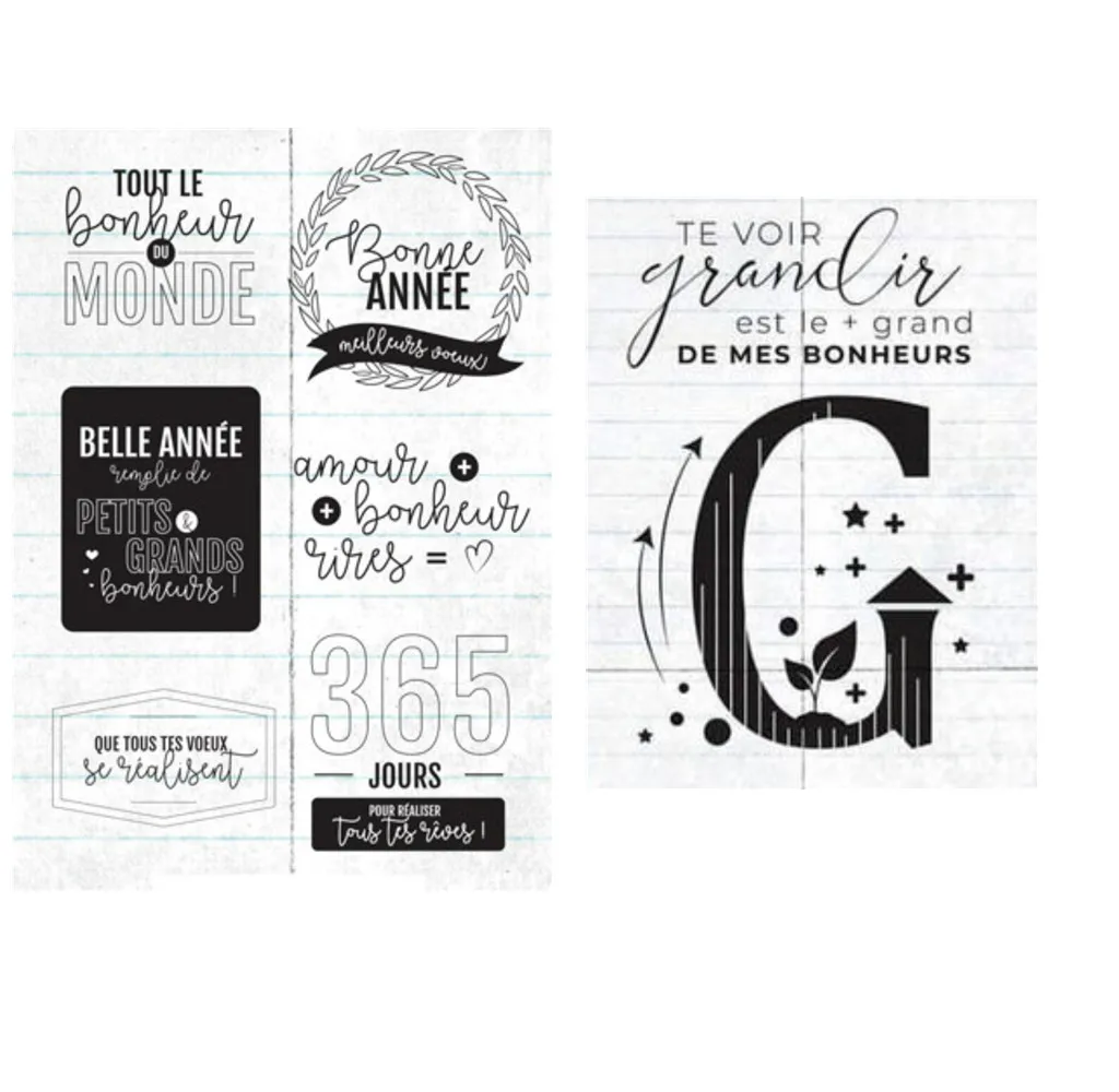 

2021 New French Clear Stamp Cutting Die / Seal For DIY Scrapbooking / Album Decorative Clear Stamp Sheets C600