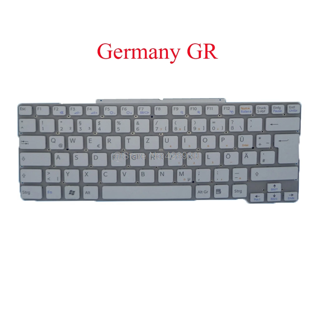 

Laptop GR IT FR Keyboard For SONY For VAIO VGN-SR 81-31405001-29 81-31405001-41 81-31405001-37 Germany Italy French white new