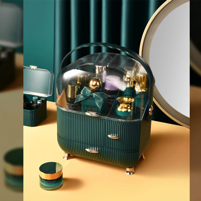 

Fashion Big Capacity Cosmetic Storage Box Waterproof Dustproof Bathroom Desktop Beauty Makeup Organizer Skin Care Storage Drawer