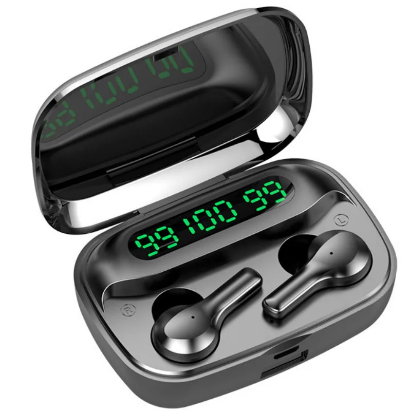 Tws беспроводные наушники 3500 мАч Bluetooth гарнитура со светодиодным дисплеем