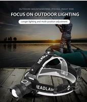 high powerful headlamp flashlight head torch led usb headlight rechargeable fishing lantern head light outdoor camping lamp