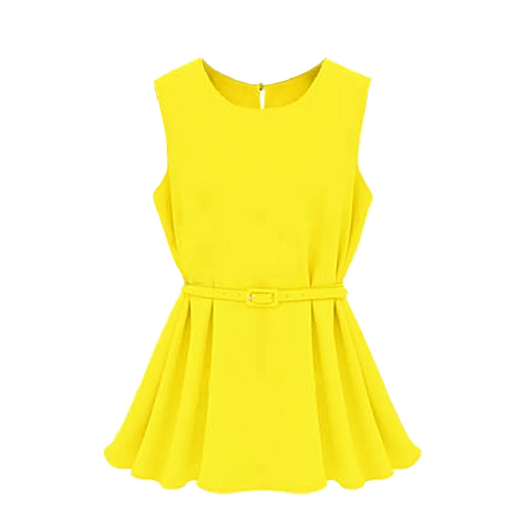 

Elegant Vintage Women Tank Top Camis Sexy Sleeveless Solid Slim Tight Crew Neck Camisole Basic Black Summer Vest Shirt with Belt