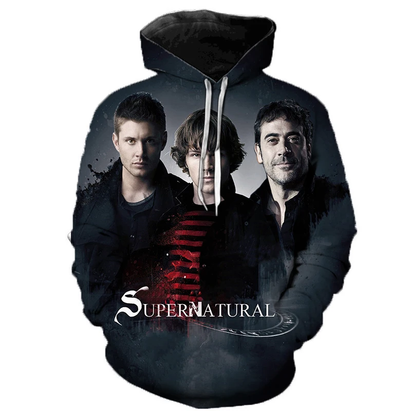 

Brand new supernatural TV series hoodie street hip-hop men's t-shirt fashion casual couple Harajuku cute children's sweatshirt