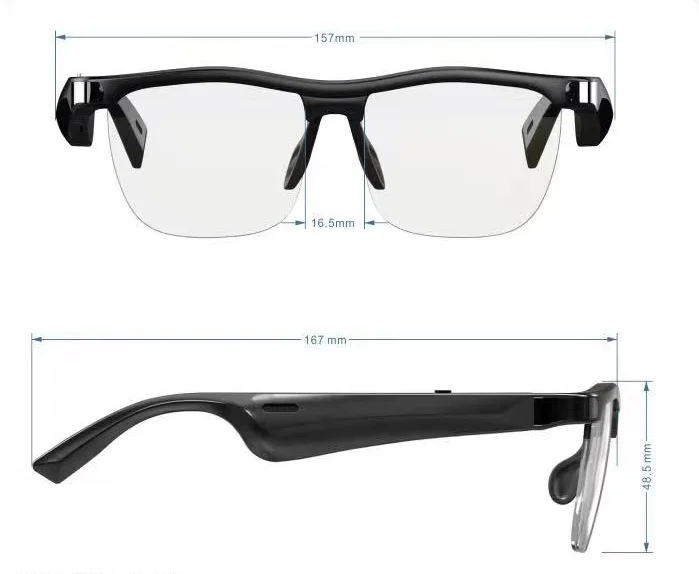 저렴한 지능형 블루투스 5.0 안경, 스마트 안경, TWS 무선 방수 이어폰, 안티 블루 편광 렌즈, E-스포츠 선글라스