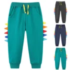 Детские хлопковые брюки, спортивные шаровары для мальчиков, однотонные брюки Garcon, повседневные длинные брюки с рисунком динозавра
