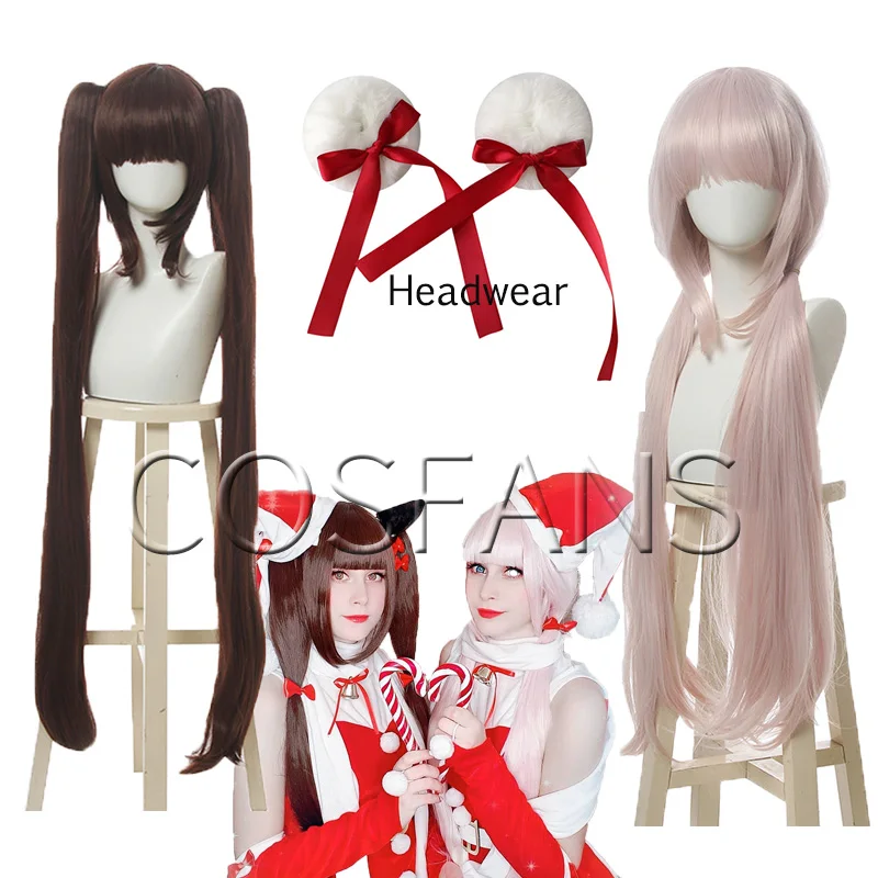 Парик для косплея некопара 110 см парик шоколада и ванили длинные хвосты волосы