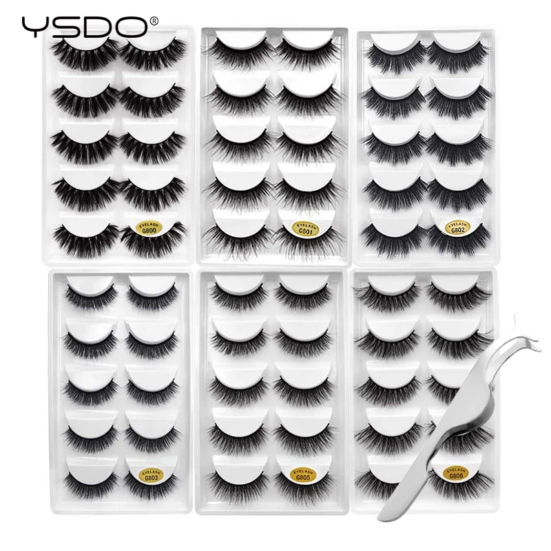 

YSDO 20 boxes mink eyelashes wholesale natural long false eyelashes makeup 3d mink lashes eyelash extension volume lashes cilios