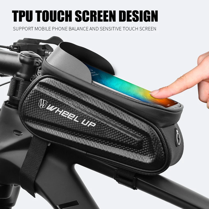 rainprooful bicycle phone holder pouch cycling reflective frame front top touch screen mount mtb bike gps bracket storage bag free global shipping