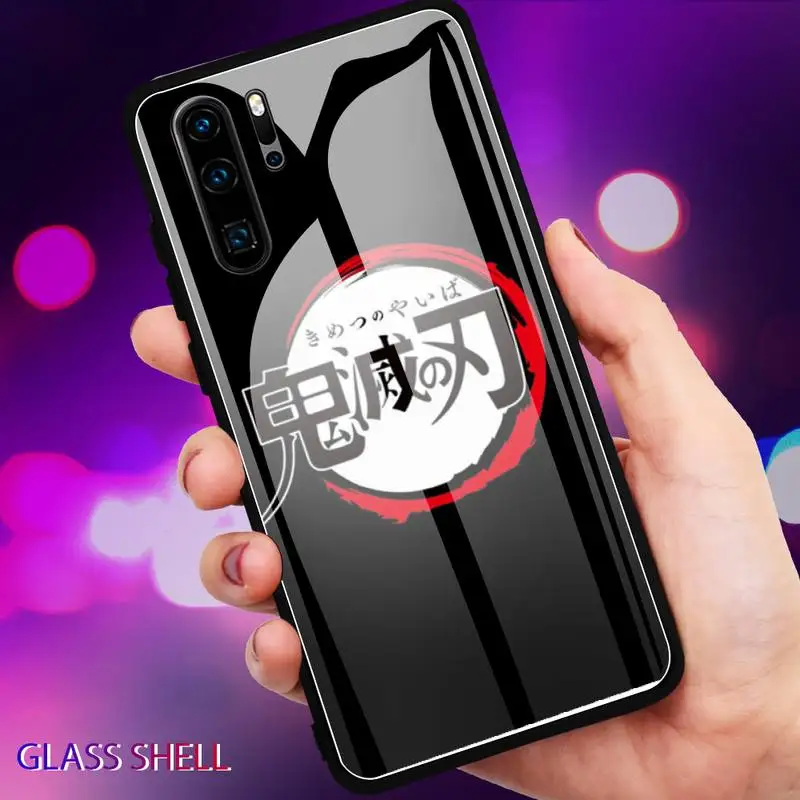 

Kamado Nezuko Kimetsu Yaiba Demon Slayer For Huawei P9 10Plus 20PRO P30 Lite Back Cover Tempered Glass Cases For NOVA 3E Series