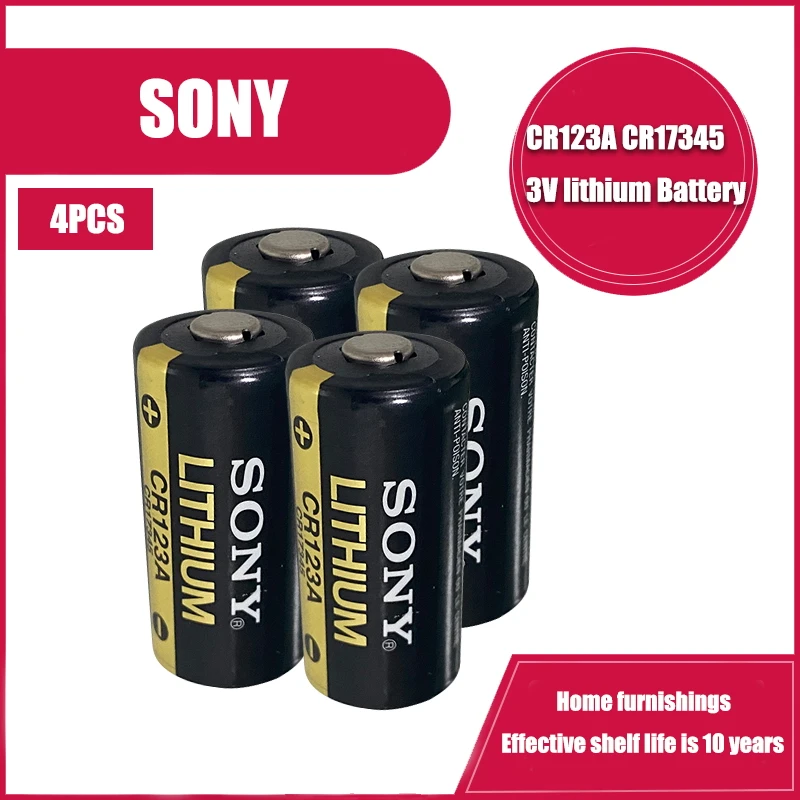 4 шт. Sony 3V Батарея CR123A CR123 123A CR17345 KL23a VL123A DL123A 5018LC EL123AP литиевые батареи|Батарейки| |