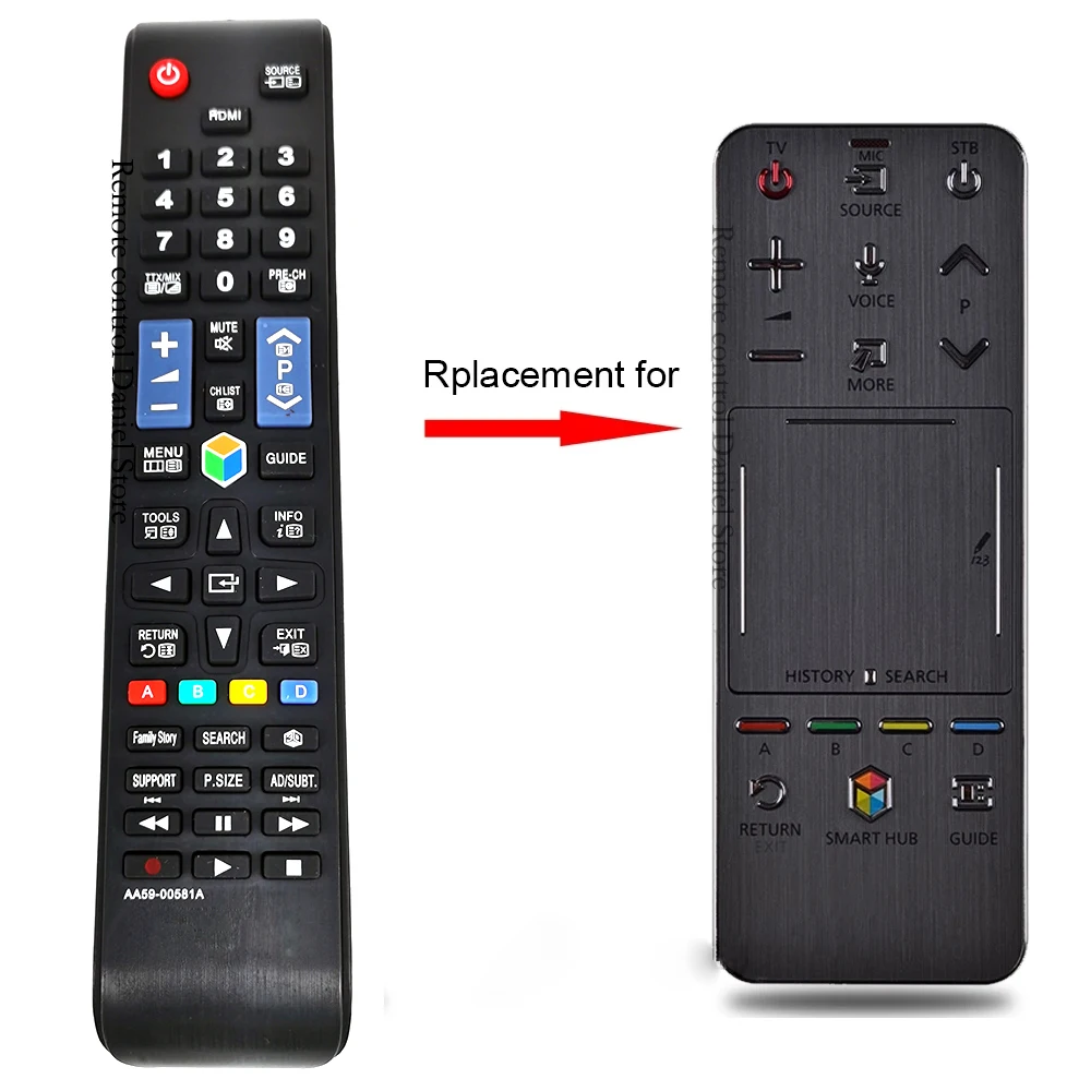 AA59-00581A remote control replacement for Samsung 3d smart tv UA55F8000J UA46F6400AJ Touch Control Remoto AA59-00782A 00761A