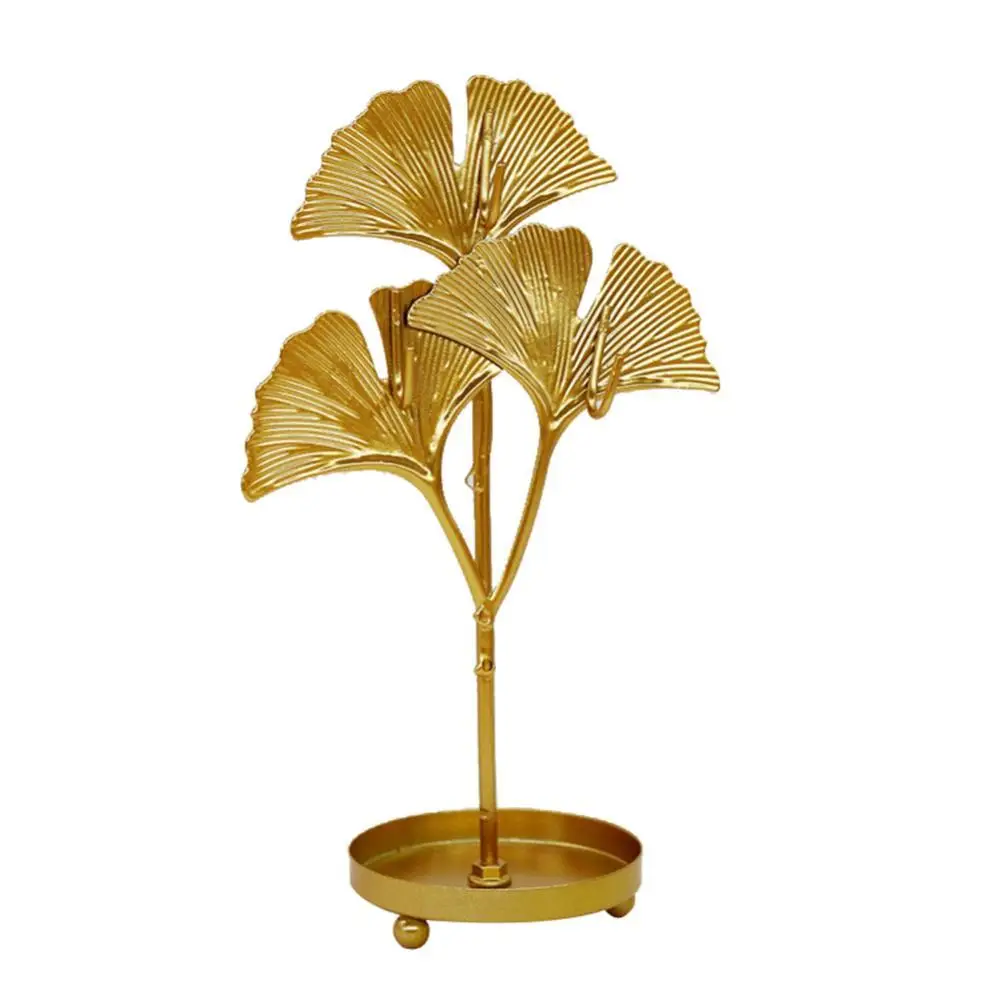 

Железный демонстрационный стеллаж для ювелирных изделий в форме листа, подставка, серьги, ожерелье, браслет, Органайзер