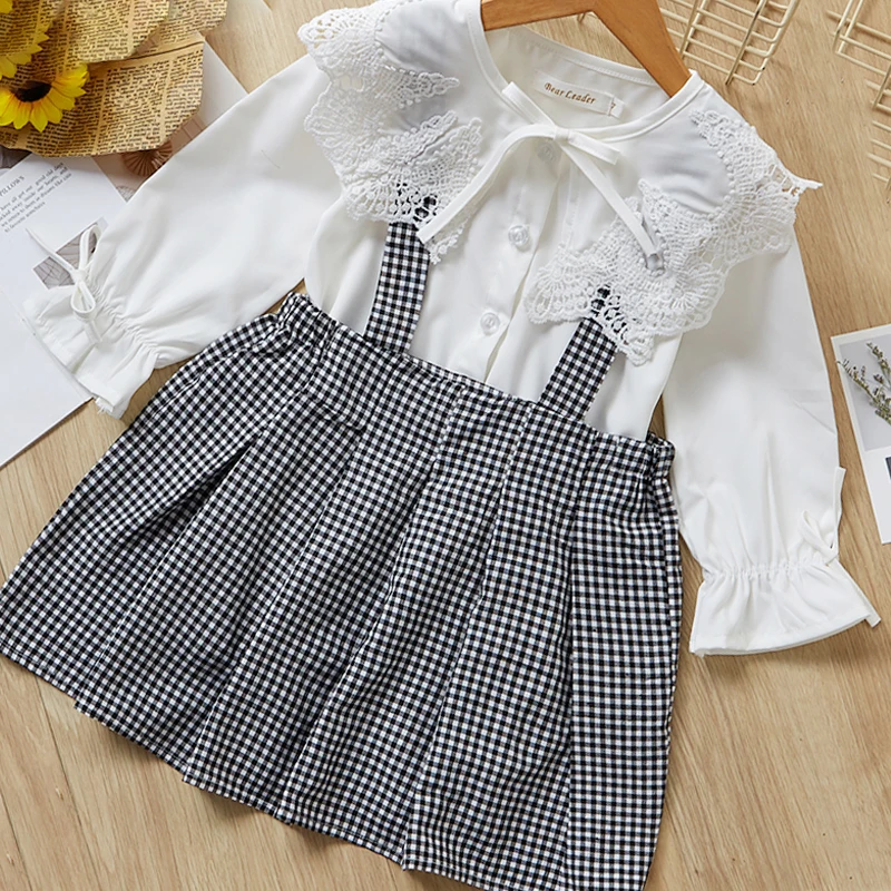 Menoea Girls Spring Dress 2020 Brand Korean Version Bow Sleeve Design Dresses Children Clothes 2-7Y Autumn | Детская одежда и