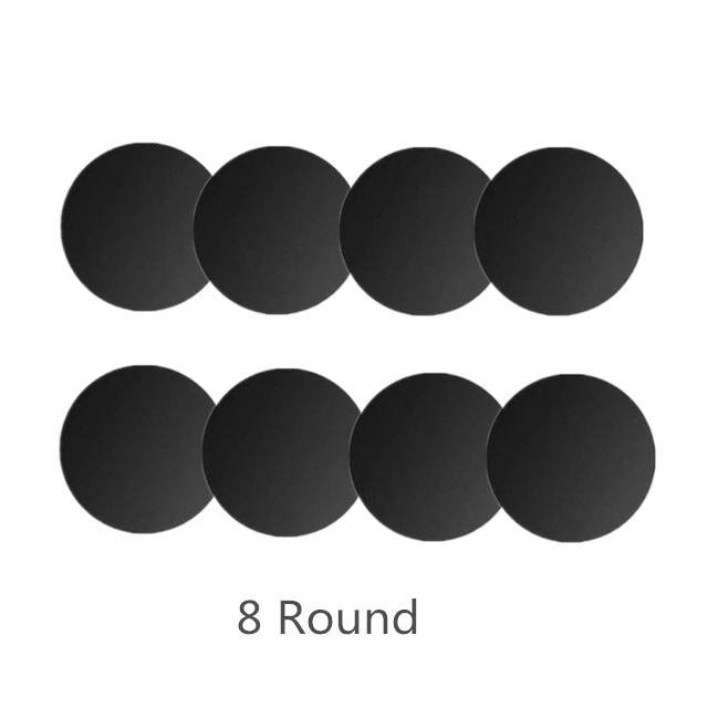 8Round Металлическая Пластина Магнит мобильный стенд Универсальный сменный комплект металлических пластин с клеем для iPhone x магнитный автомобильный держатель для телефона - Цвет: 8Round