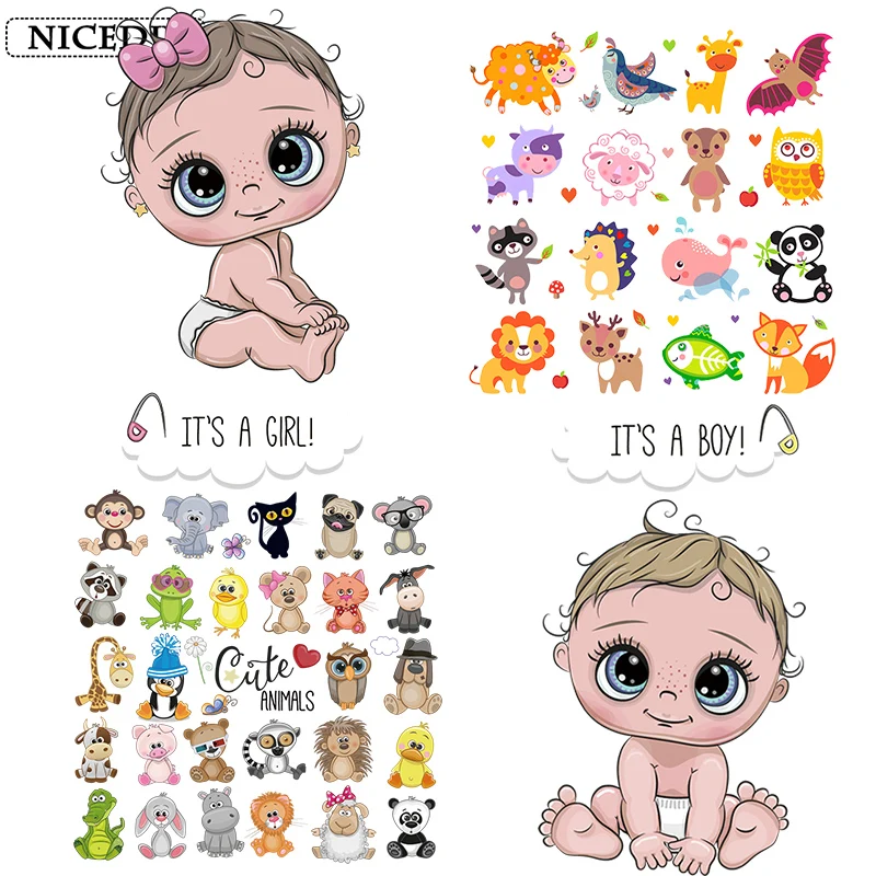 Симпатичные Мультяшные Детские нашивки сделай сам для одежды небольшие животные