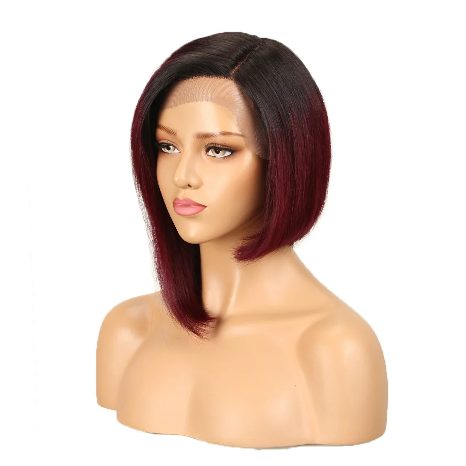 Парики из человеческих волос Trueme L Part черные парики с фронтальным кружевом для