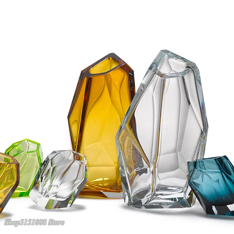 Nordic Ice cube Glass LED G4 Pendant Lights Colored Crystal Lamps Living Room Kitchen Hanging Lamp home Decor Luminaire | Освещение