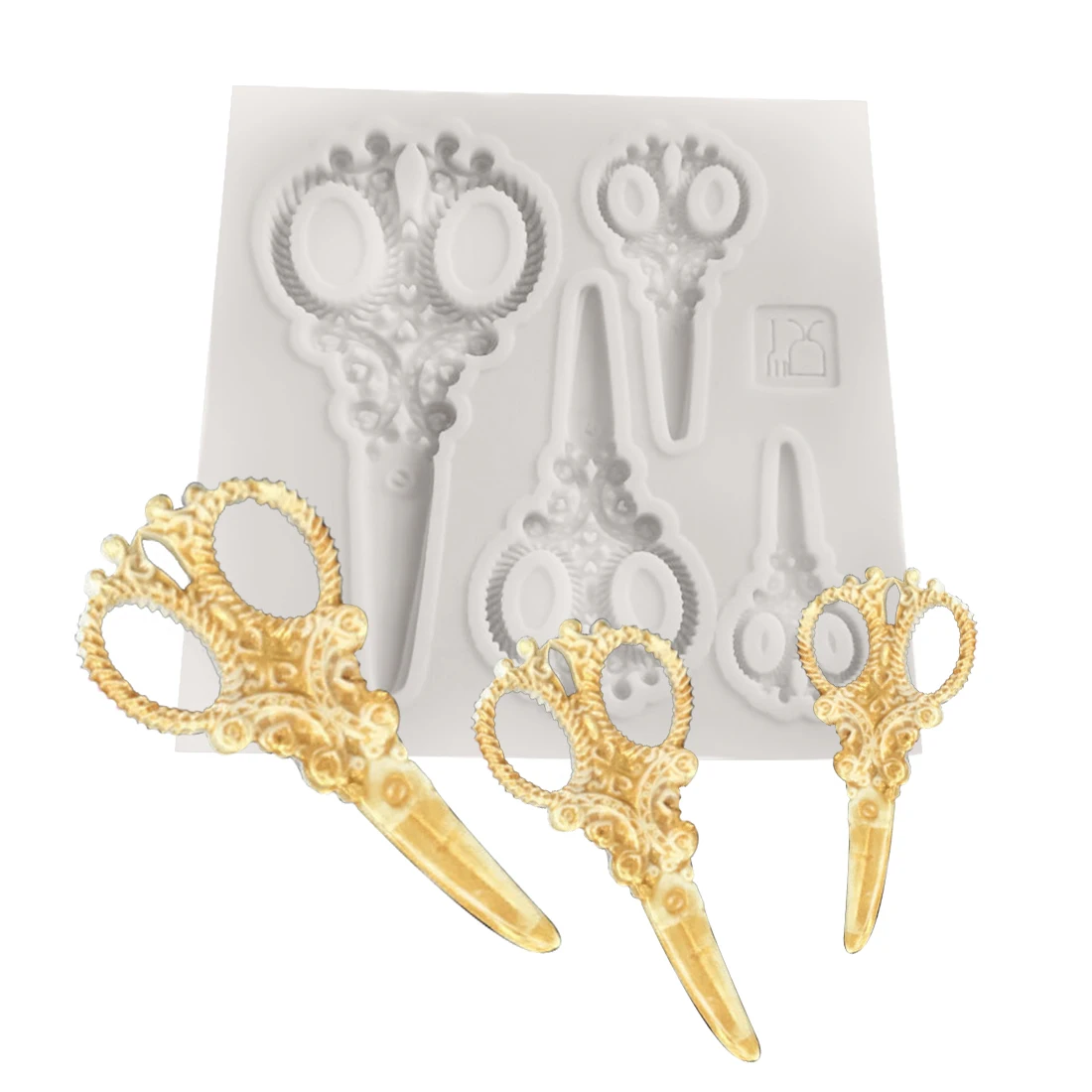 Форма для выпечки 1 шт. силиконовая форма помадки торта в форме ножниц