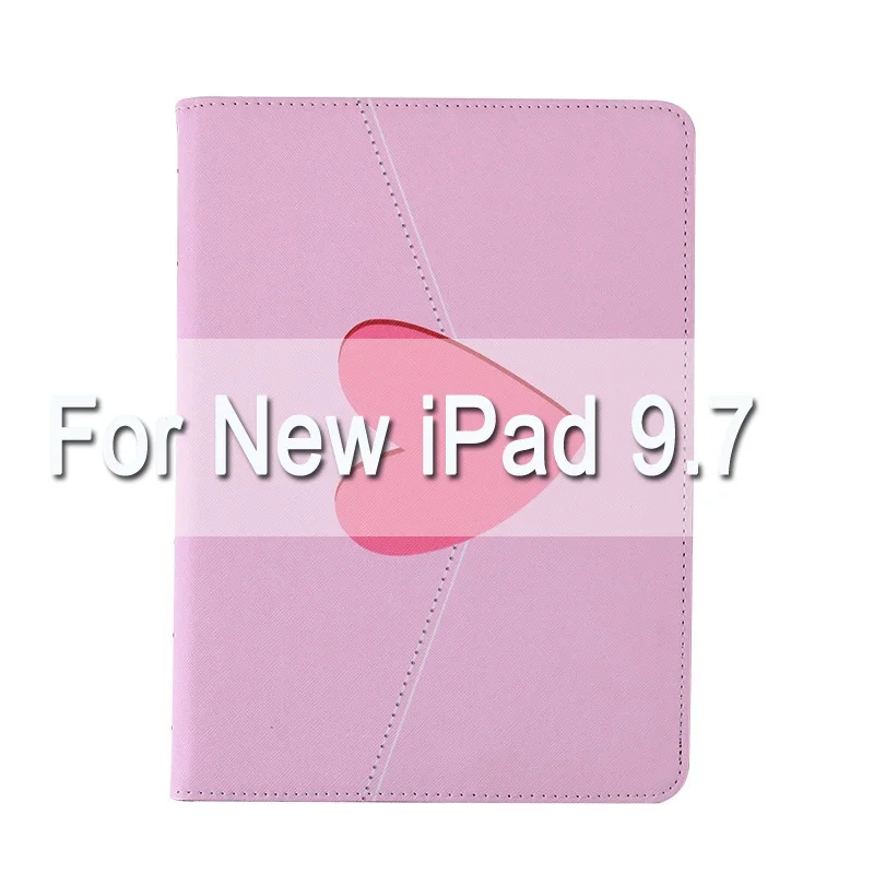 for ipad new 9.7 Чехол-книжка с магнитной застежкой для iPad Pro 9," 10,5 11 Air Air2 мини, на возраст 1, 2, 3, 4, 5 и розового цвета с сердечком Стиль Tablet крышка чехол для нового iPad 9,7 - Цвет: for ipad new 9.7