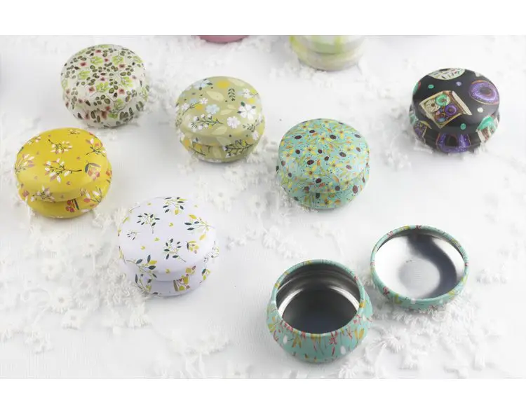 Розовый чайный горшок жестяная коробка маленький свежий домашний сад