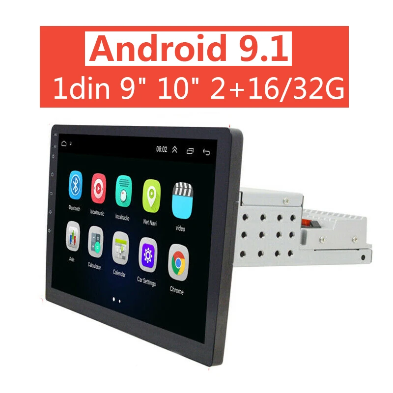 Универсальная Автомобильная Мультимедийная система 2 + 16/32 ГБ 1din Android 9 1 Gps Fm USB 9/10