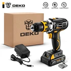 DEKO GCD20DU2 SET1 20V электрическая дрель, Беспроводная Мини дрель с литий-ионным аккумулятором