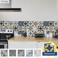retro moroccan tile sticker adhesive backsplash for kitchen panel pvc wallpaper vinyl diy bathroom vintage wall decor waterproof