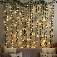 flashing 2m led ivy vine string lights 2aa or 3aa battery operated led leaf garland christmas for home wedding decorative lights