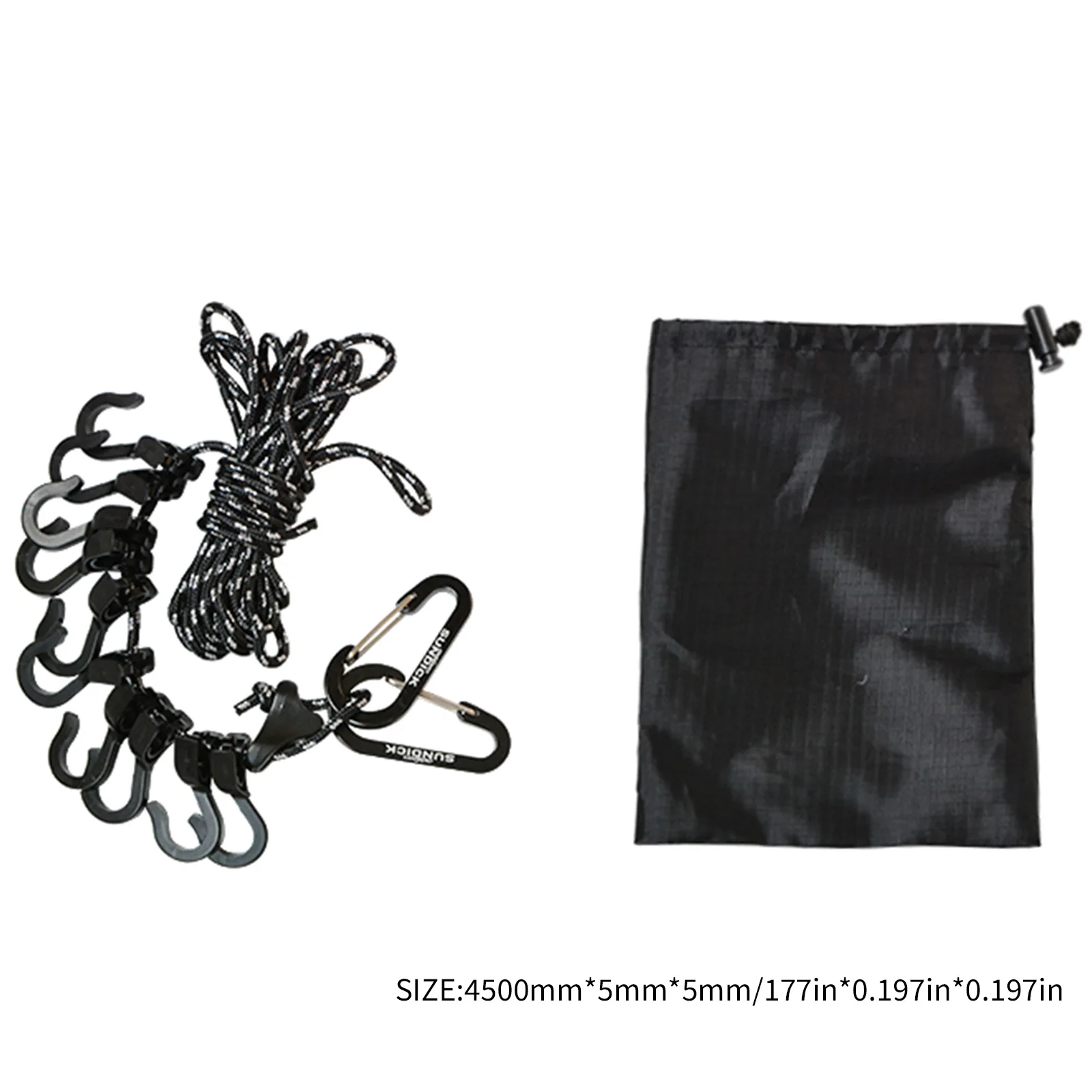 Портативная бельевая веревка с фиксируемым крюком набор для улицы регулируемая