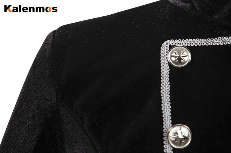 

Blazers Men Suits Patchwork Spring Winter Fall Punk Medieval Long Sleeve Boyfriend Gothic Knitted Blazer Sweater Men Suit Blazer
