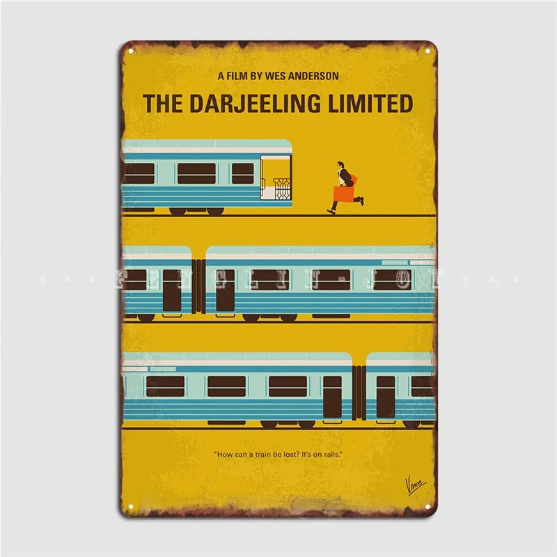 

The Darjeeling Limited Minimal Poster Metal Plaque Cinema Kitchen Home Decoration Painting Décor Tin Sign Poster