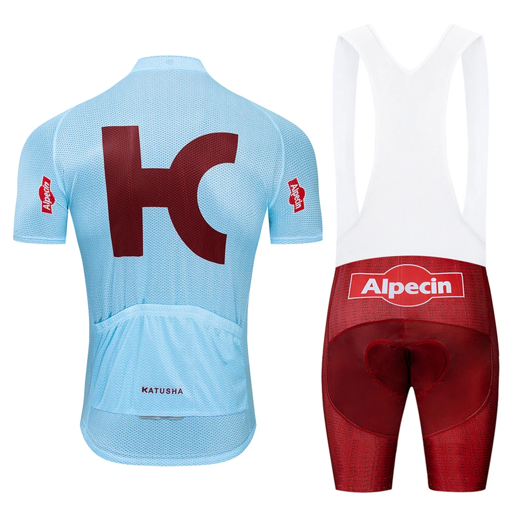 

2021 KATUSHA Cycling Clothing Bike jersey Quick Dry Mens Bicycle clothing summer team Cycling Jerseys gel pad bike shorts set