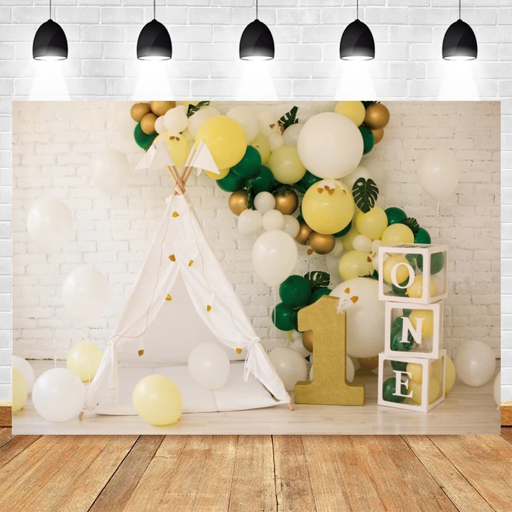 

Baby Portrait Room Tent Balloon 1st Birthday Photography Backdrop Photographic Background For Photo Studio Photophone Photocall