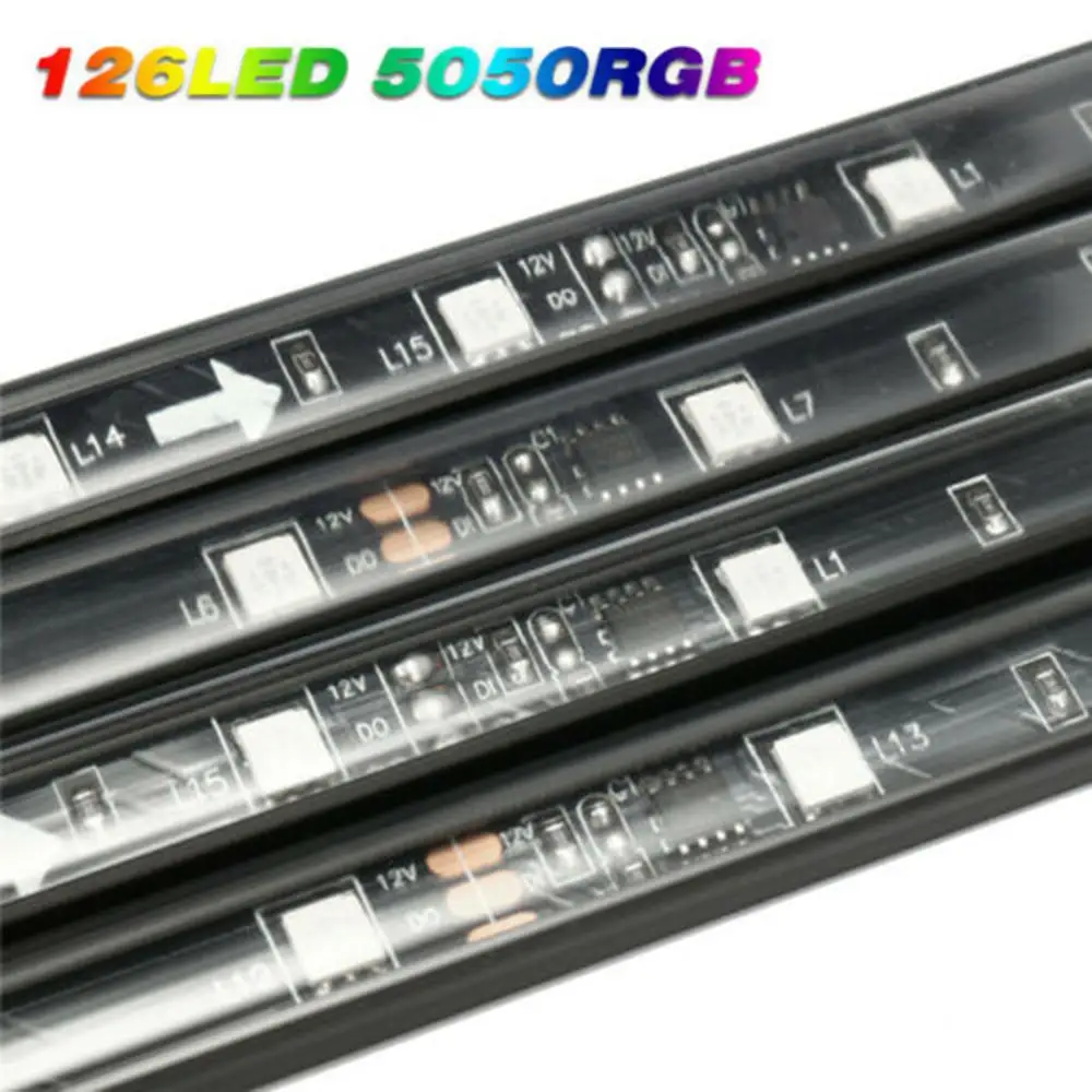 4 шт. автомобиль RGB Светодиодные ленты светильник под s 7 цветов Tube днища Системы