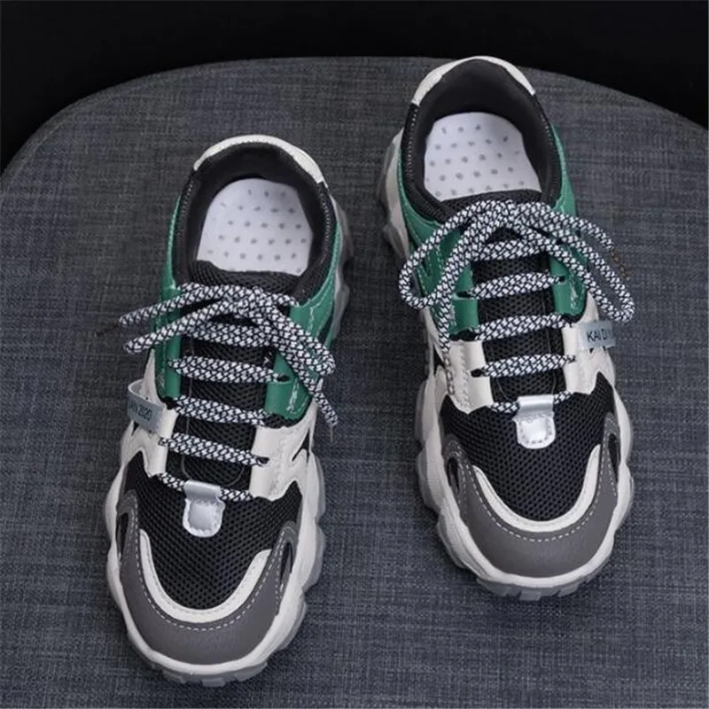 

bottom sports women's shoes spring autumn new fashion casual breathable womens platform sneakers running mesh women shoes loafer